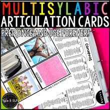 Load image into Gallery viewer, Multisyllabic Articulation Cards with Real Photos | Speech Therapy for Carryover