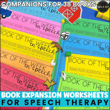Load image into Gallery viewer, Book Companion Expansion Pages for Speech Therapy | No Prep