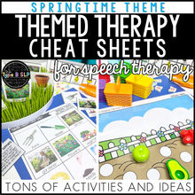 Load image into Gallery viewer, Springtime Themed Therapy Cheat Sheets for Speech Therapy