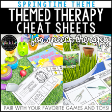 Load image into Gallery viewer, Springtime Themed Therapy Cheat Sheets for Speech Therapy