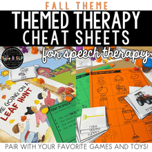 Load image into Gallery viewer, Fall Themed Word Lists for Speech Therapy | Themed Therapy Cheat Sheets