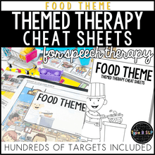 Load image into Gallery viewer, Food Themed Word Lists | Themed Cheat Sheets for Speech Therapy