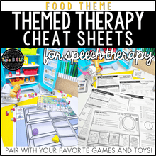 Load image into Gallery viewer, Food Themed Word Lists | Themed Cheat Sheets for Speech Therapy