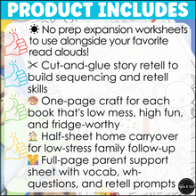 Load image into Gallery viewer, Book Companion Expansion Pages for Speech Therapy | No Prep