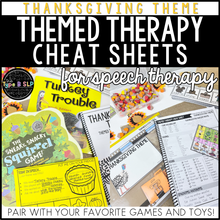 Load image into Gallery viewer, Thanksgiving Themed Word Lists | Cheat Sheets for Speech Therapy