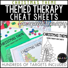 Load image into Gallery viewer, Christmas Themed Word Lists | Cheat Sheets for Speech Therapy