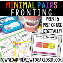 Load image into Gallery viewer, Fronting Minimal Pairs: Real-Life Flashcards Print & Digital