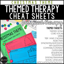 Load image into Gallery viewer, Christmas Themed Word Lists | Cheat Sheets for Speech Therapy