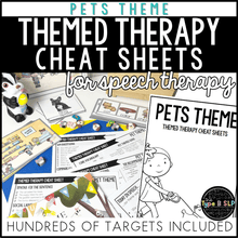 Load image into Gallery viewer, Pets Themed Word Lists | Themed Cheat Sheets for Speech Therapy