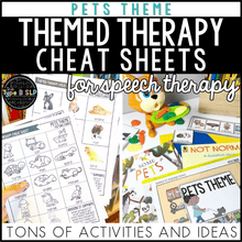 Load image into Gallery viewer, Pets Themed Word Lists | Themed Cheat Sheets for Speech Therapy