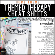 Load image into Gallery viewer, Home Themed Word Lists | Cheat Sheets for Speech Therapy