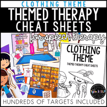 Load image into Gallery viewer, Clothing Themed Word Lists | Cheat Sheets for Speech Therapy