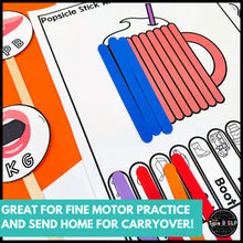 Load image into Gallery viewer, Winter Themed Fine Motor Practice: Popsicle Stick Art for Speech Therapy