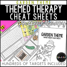 Load image into Gallery viewer, Garden/Flowers/Insects Themed Word Lists | Cheat Sheets for Speech Therapy