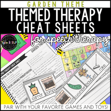 Load image into Gallery viewer, Garden/Flowers/Insects Themed Word Lists | Cheat Sheets for Speech Therapy
