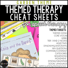 Load image into Gallery viewer, Garden/Flowers/Insects Themed Word Lists | Cheat Sheets for Speech Therapy