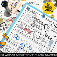 Load image into Gallery viewer, Themed Take Home Sheets for Speech Therapy Carryover Bundle