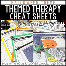 Load image into Gallery viewer, Halloween Themed Word Lists | Themed Cheat Sheets for Speech Therapy