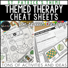 Load image into Gallery viewer, St. Patrick's Day Themed Word Lists | Themed Cheat Sheets for Speech Therapy
