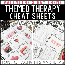 Load image into Gallery viewer, Valentine's Day Themed Word Lists | Themed Cheat Sheets for Speech Therapy