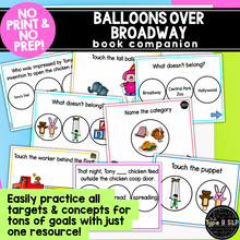 Load image into Gallery viewer, Balloons Over Broadway Digital Book Companion Speech Therapy