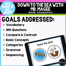 Load image into Gallery viewer, Down to Sea with Mr Magee: No Print Digital Book Companion for Speech Therapy