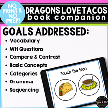 Load image into Gallery viewer, Dragons Love Tacos: No Print No Prep Digital Book Companion