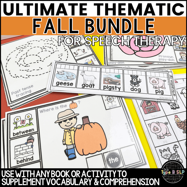 Ultimate Thematic Units for FALL Bundle for Speech Therapy