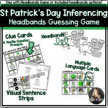 Load image into Gallery viewer, St Patrick's Day Speech Therapy Headbands Game Companion: Inference Game