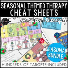Load image into Gallery viewer, Seasonal Word Lists for Speech Therapy: Cheat Sheets for SLPs