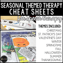 Load image into Gallery viewer, Seasonal Word Lists for Speech Therapy: Cheat Sheets for SLPs