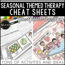 Load image into Gallery viewer, Seasonal Word Lists for Speech Therapy: Cheat Sheets for SLPs