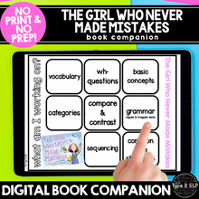Load image into Gallery viewer, No Print Speech Therapy Book Companion: Girl Who Never Made Mistakes