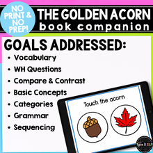Load image into Gallery viewer, Digital Book Companion Speech Therapy: The Golden Acorn Companion