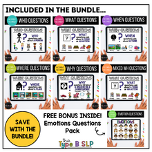 Load image into Gallery viewer, No Print No Prep WH Questions: The BUNDLE
