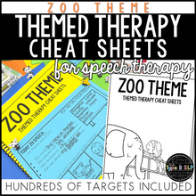 Load image into Gallery viewer, Zoo Themed Word Lists | Themed Cheat Sheets for Speech Therapy