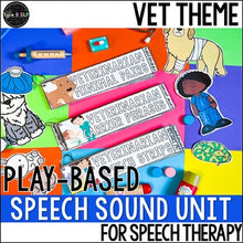 Load image into Gallery viewer, Play-Based Speech Therapy: Vet Theme Speech Sound Unit
