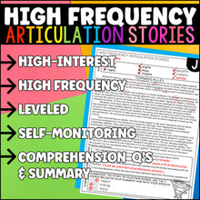 Load image into Gallery viewer, High-Frequency Articulation Stories for Speech Therapy: Carryover Support