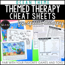 Load image into Gallery viewer, Ocean Themed Word Lists | Cheat Sheets for Speech Therapy