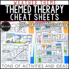 Load image into Gallery viewer, Weather Themed Word Lists | Cheat Sheets for Speech Therapy
