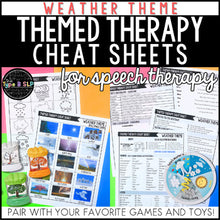 Load image into Gallery viewer, Weather Themed Word Lists | Cheat Sheets for Speech Therapy
