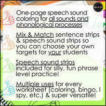 Load image into Gallery viewer, Speech Sound Sentence Expansion Worksheets for Speech Therapy | Articulation