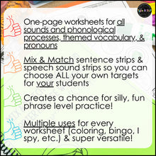 Load image into Gallery viewer, Speech Therapy Sentence Expansion Worksheets for Speech & Language BUNDLE
