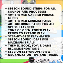 Load image into Gallery viewer, Play-Based Speech Therapy: Transportation Theme Speech Sound Unit