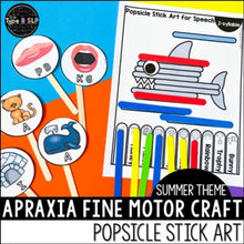 Load image into Gallery viewer, Apraxia of Speech Activity | Summer Themed Fine Motor Art