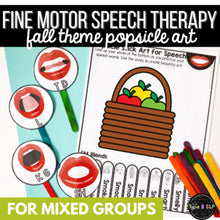 Load image into Gallery viewer, Fall Themed Fine Motor Practice: Popsicle Stick Art for Speech Therapy