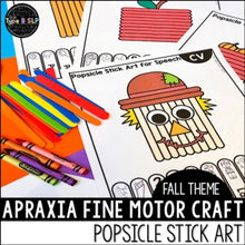 Load image into Gallery viewer, Apraxia of Speech Activity | Fall Themed Fine Motor Art