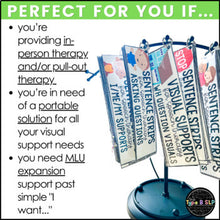 Load image into Gallery viewer, English & Spanish Sentence Strips BUNDLE: Mega Visuals for Speech Therapy