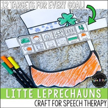 Load image into Gallery viewer, Speech and Language St Patrick's Day Leprechaun Headbands: No Prep Craft