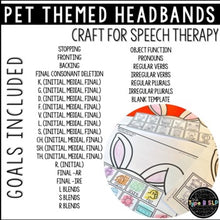 Load image into Gallery viewer, Bunny Headbands: No Prep Headband Craft for Speech Therapy Easter and Spring